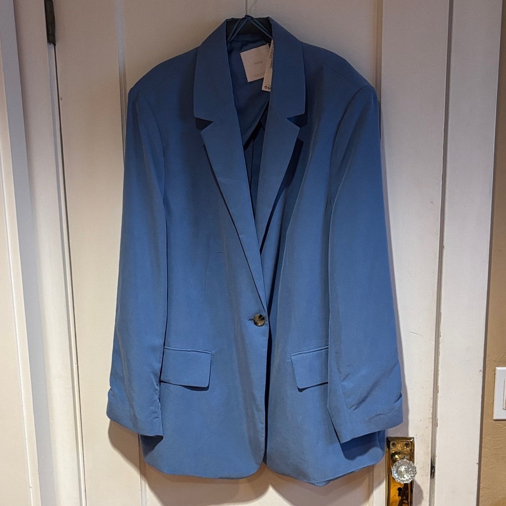 Mango Classic Blue Blazer 4X